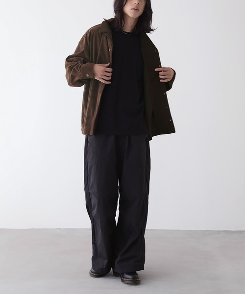 n'OrLABEL(ノアールレーベル)の「コーデュロイオープンカラーシャツ(シャツ/ブラウス・メンズ・グレー/ブラウン・M/L)」の7枚目の写真