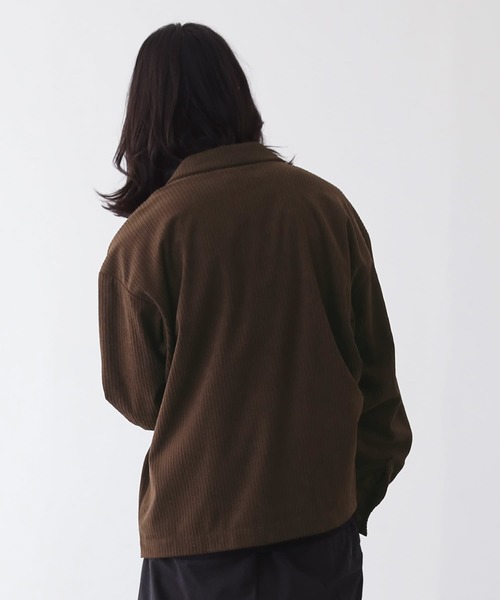 n'OrLABEL(ノアールレーベル)の「コーデュロイオープンカラーシャツ(シャツ/ブラウス・メンズ・グレー/ブラウン・M/L)」の6枚目の写真