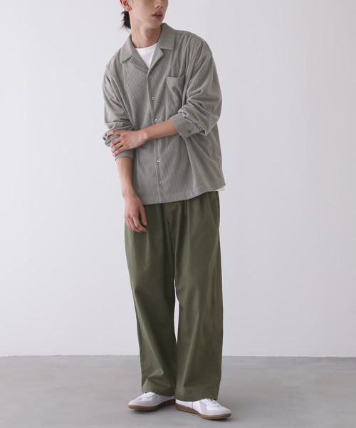 n'OrLABEL(ノアールレーベル)の「コーデュロイオープンカラーシャツ(シャツ/ブラウス・メンズ・グレー/ブラウン・M/L)」の9枚目の写真