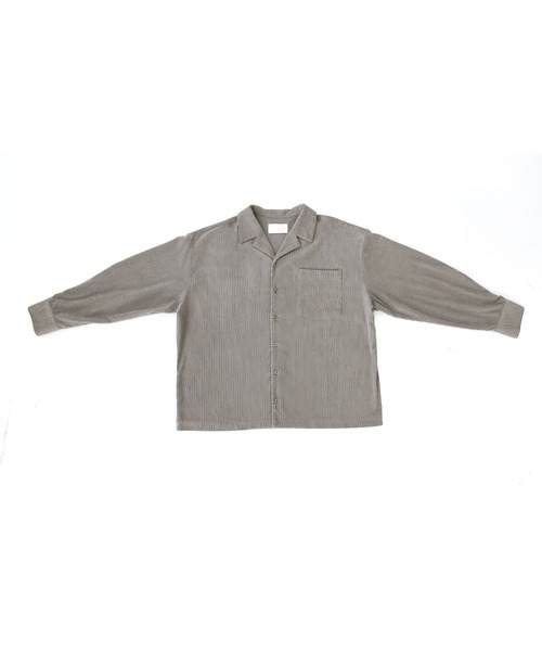 n'OrLABEL(ノアールレーベル)の「コーデュロイオープンカラーシャツ(シャツ/ブラウス・メンズ・グレー/ブラウン・M/L)」の15枚目の写真