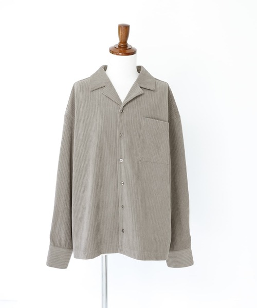 n'OrLABEL(ノアールレーベル)の「コーデュロイオープンカラーシャツ(シャツ/ブラウス・メンズ・グレー/ブラウン・M/L)」の17枚目の写真