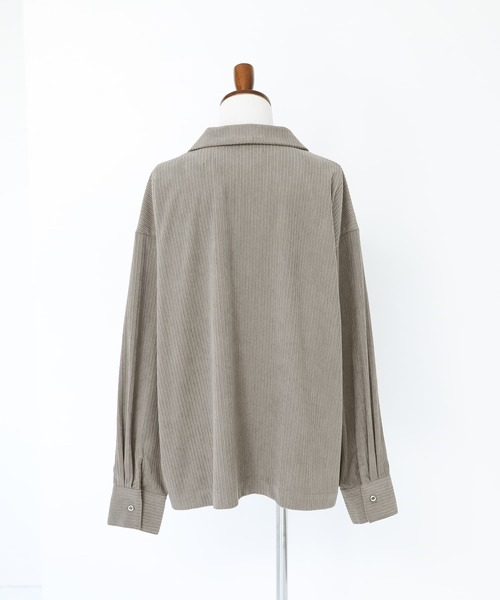 n'OrLABEL(ノアールレーベル)の「コーデュロイオープンカラーシャツ(シャツ/ブラウス・メンズ・グレー/ブラウン・M/L)」の18枚目の写真