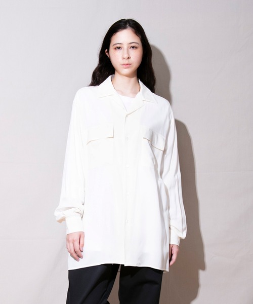 FACTOTUM（ファクトタム）の「【FACTOTUM】 Poplin Square Hem Shirt（シャツ/ブラウス・メンズ・ブラック/ホワイト・48/46）」の2枚目の写真