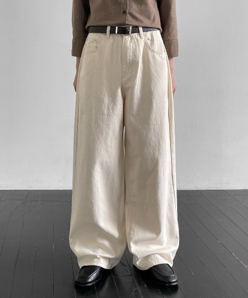 BLACKUP（ブラックアップ）の「[MADE] アラワイドコットンパンツ（その他パンツ・レディース・ダークグレー/クリーム・MEDIUM/LARGE/SMALL）」の6枚目の写真