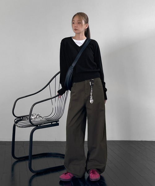BLACKUP（ブラックアップ）の「[MADE] アラワイドコットンパンツ（その他パンツ・レディース・ダークグレー/クリーム・MEDIUM/LARGE/SMALL）」の11枚目の写真