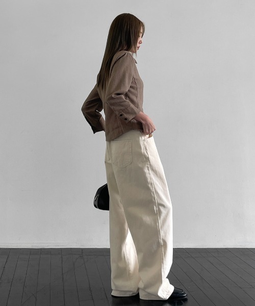 BLACKUP（ブラックアップ）の「[MADE] アラワイドコットンパンツ（その他パンツ・レディース・ダークグレー/クリーム・MEDIUM/LARGE/SMALL）」の5枚目の写真