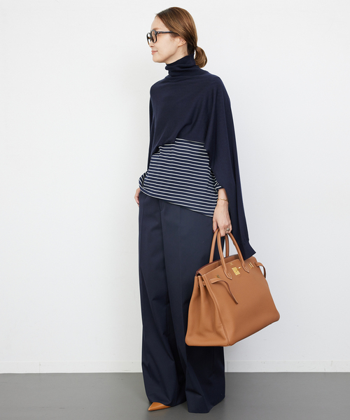 Deuxieme Classe(ドゥーズィエムクラス)の「Primewool jersey Tシャツ(Tシャツ/カットソー・レディース・ウッド/ダークブルー・FREE)」の18枚目の写真