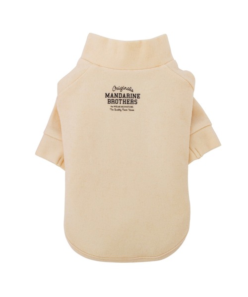 オーダーページ】犬服 ボンバーヒートのツーピース 薄ベージュ×花柄 袖