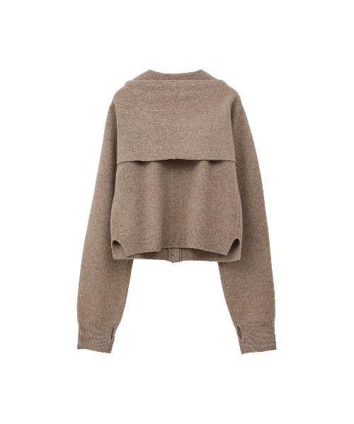 CLANE（クラネ）の「CLANE/クラネ/ARRANGE KNIT TOPS（ニット/セーター・レディース・チャコールグレー/グリーン/ベージュ・1）」の4枚目の写真