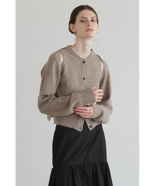 CLANE（クラネ）の「CLANE/クラネ/ARRANGE KNIT TOPS（ニット/セーター・レディース・チャコールグレー/グリーン/ベージュ・1）」の14枚目の写真
