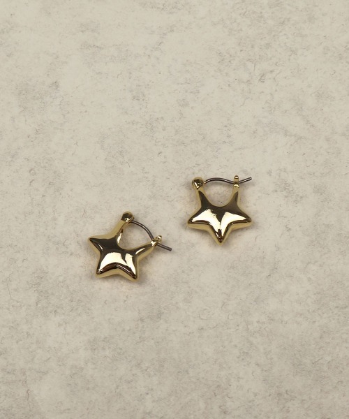 CEMONEMO(セモネモ)の「【金属アレルギー対応】 ぷっくり スターモチーフ ピアス / ステンレスポスト(ピアス(両耳用)・レディース・シルバー/ゴールド・FREE)」の8枚目の写真