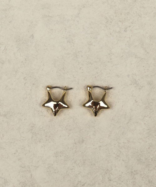 CEMONEMO(セモネモ)の「【金属アレルギー対応】 ぷっくり スターモチーフ ピアス / ステンレスポスト(ピアス(両耳用)・レディース・シルバー/ゴールド・FREE)」の9枚目の写真