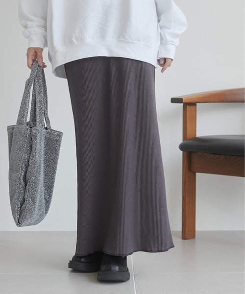 ANGIE（アンジー）の「リブマーメイドスカート（スカート・レディース・アイボリー/ブラック/チャコールグレー/杢グレー・FREE）」の17枚目の写真