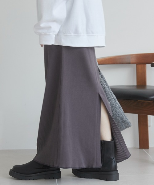 ANGIE（アンジー）の「リブマーメイドスカート（スカート・レディース・アイボリー/ブラック/チャコールグレー/杢グレー・FREE）」の18枚目の写真