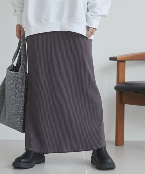ANGIE（アンジー）の「リブマーメイドスカート（スカート・レディース・アイボリー/ブラック/チャコールグレー/杢グレー・FREE）」の21枚目の写真