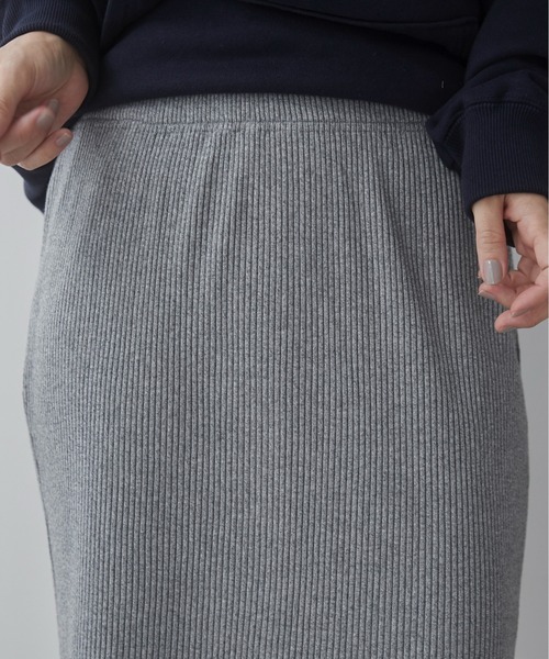 ANGIE（アンジー）の「リブマーメイドスカート（スカート・レディース・アイボリー/ブラック/チャコールグレー/杢グレー・FREE）」の10枚目の写真