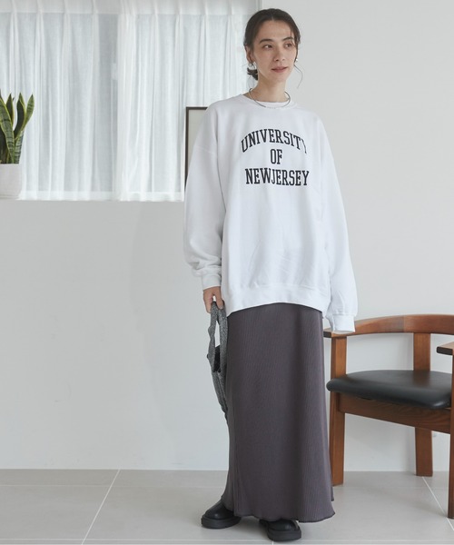 ANGIE（アンジー）の「リブマーメイドスカート（スカート・レディース・アイボリー/ブラック/チャコールグレー/杢グレー・FREE）」の7枚目の写真