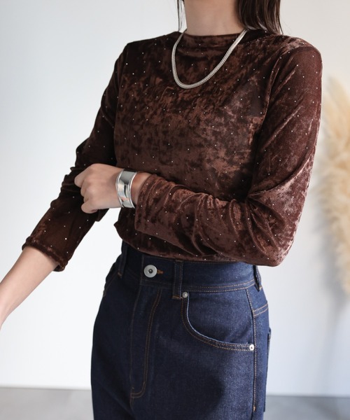 ETRETOKYO ベロアトップス　新品未使用 楽天市場】シアー ベロア トップス [C7361] レディース 20代 30代 40代