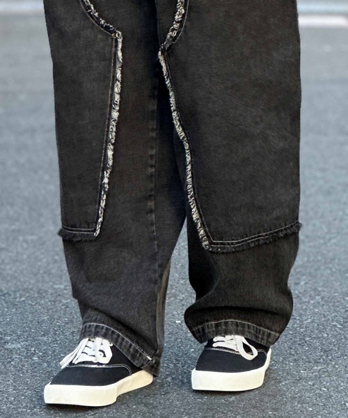 NOBLE PRODUCT(ノーブルプロダクツ)の「【NOBLE PRODUCT】ダブルニーデニムパンツ(デニムパンツ・メンズ・ブルー系/ブラック系・L/M)」の7枚目の写真