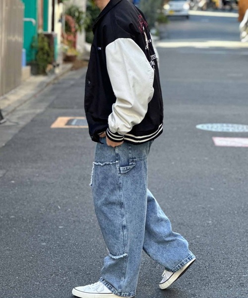 NOBLE PRODUCT(ノーブルプロダクツ)の「【NOBLE PRODUCT】ダブルニーデニムパンツ(デニムパンツ・メンズ・ブルー系/ブラック系・L/M)」の9枚目の写真