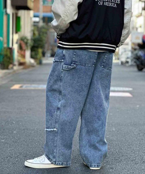 NOBLE PRODUCT(ノーブルプロダクツ)の「【NOBLE PRODUCT】ダブルニーデニムパンツ(デニムパンツ・メンズ・ブルー系/ブラック系・L/M)」の10枚目の写真