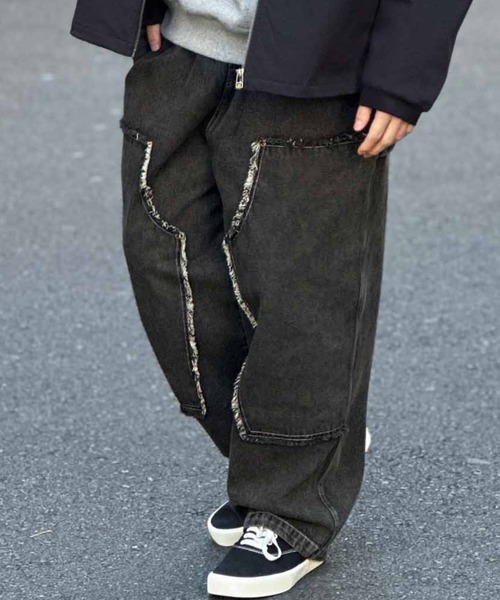NOBLE PRODUCT(ノーブルプロダクツ)の「【NOBLE PRODUCT】ダブルニーデニムパンツ(デニムパンツ・メンズ・ブルー系/ブラック系・L/M)」の6枚目の写真