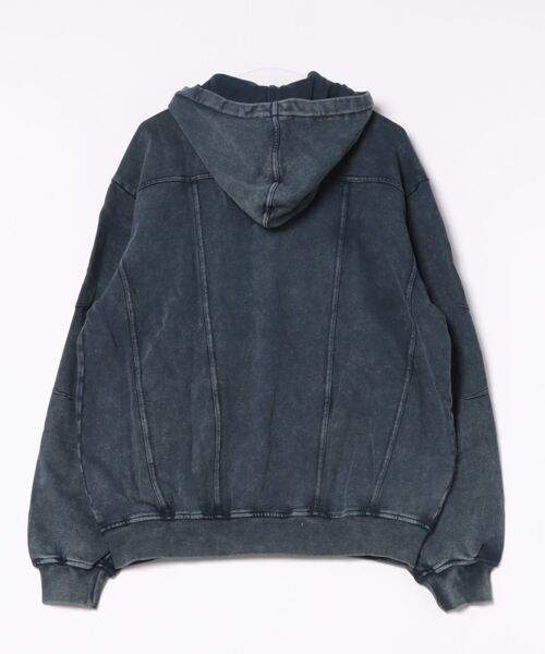 aimoha(アイモハ)の「【aimoha neo】 Vintage Washed Zip-Up Hoodie(パーカー・メンズ・ブラック/ブルー/レッド・SMALL/MEDIUM/LARGE/X-LARGE)」の4枚目の写真