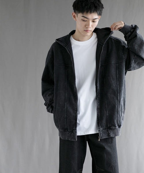 aimoha(アイモハ)の「【aimoha neo】 Vintage Washed Zip-Up Hoodie(パーカー・メンズ・ブラック/ブルー/レッド・SMALL/MEDIUM/LARGE/X-LARGE)」の9枚目の写真