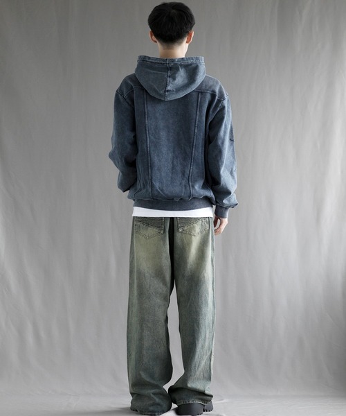 aimoha(アイモハ)の「【aimoha neo】 Vintage Washed Zip-Up Hoodie(パーカー・メンズ・ブラック/ブルー/レッド・SMALL/MEDIUM/LARGE/X-LARGE)」の22枚目の写真