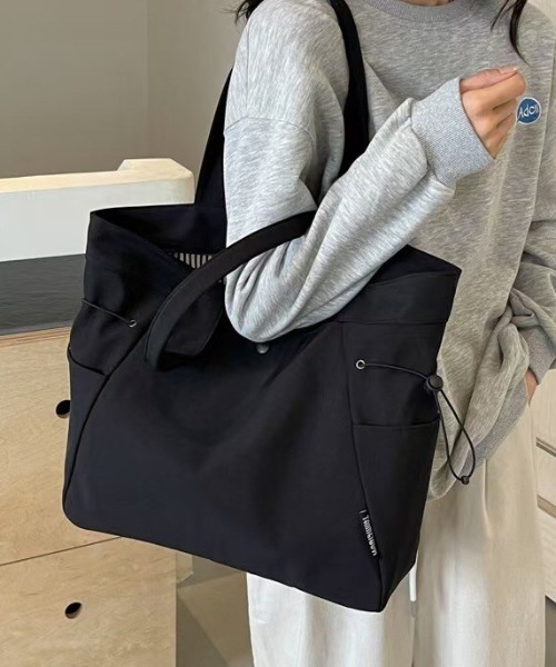 CALIFORNIA OUTFITTERS（カリフォルニア アウトフィッターズ）の「3-9B12 サイドポケット ドロスト  シャーリング トートバッグ A4サイズ（トートバッグ・レディース・オリーブ/ブラック・ONESIZE）」の16枚目の写真