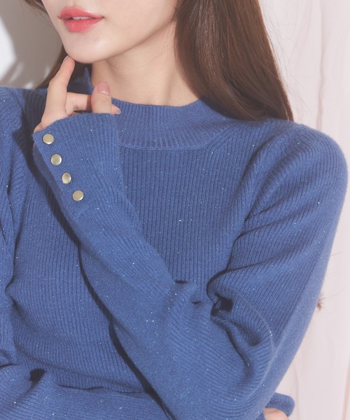 tocco closet(トッコ クローゼット)の「【ZOZO限定】オーロララメニットプルオーバー(ニット/セーター・レディース・グレー/ブルー/アイボリー/ブラック/ボルドー・M)」の4枚目の写真