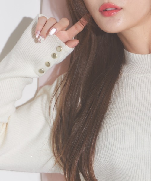 tocco closet(トッコ クローゼット)の「【ZOZO限定】オーロララメニットプルオーバー(ニット/セーター・レディース・グレー/ブルー/アイボリー/ブラック/ボルドー・M)」の8枚目の写真