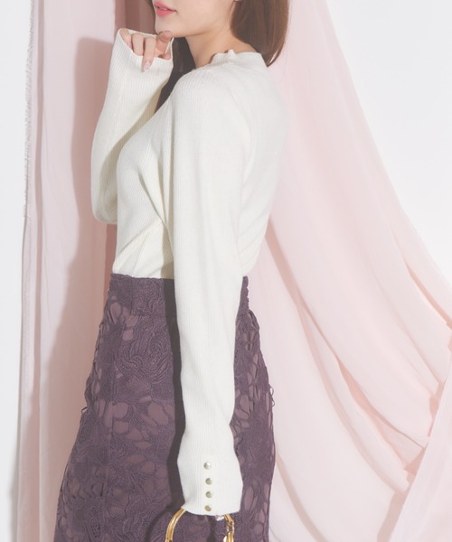 tocco closet(トッコ クローゼット)の「【ZOZO限定】オーロララメニットプルオーバー(ニット/セーター・レディース・グレー/ブルー/アイボリー/ブラック/ボルドー・M)」の6枚目の写真
