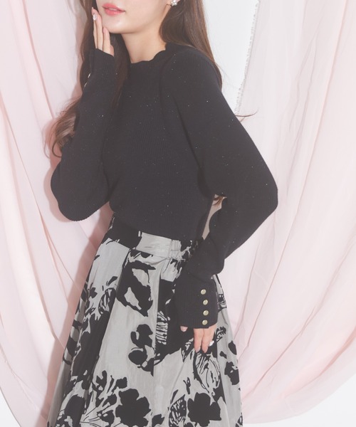 tocco closet(トッコ クローゼット)の「【ZOZO限定】オーロララメニットプルオーバー(ニット/セーター・レディース・グレー/ブルー/アイボリー/ブラック/ボルドー・M)」の12枚目の写真