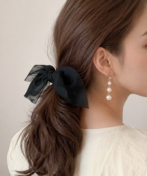 シフォンリボンヘアゴム