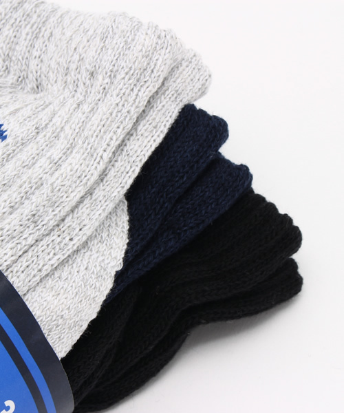 Champion（チャンピオン）の「3足1セット ユニセックス チャンピオン パイルソックス Champion Socks CS-0701（ソックス/靴下・レディース・ホワイト/マルチ/ブラック/グレー・MEDIUM/SMALL）」の9枚目の写真