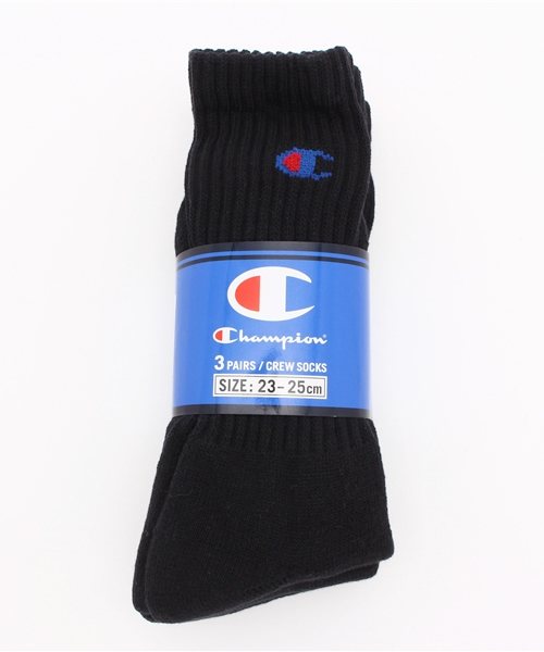 Champion（チャンピオン）の「3足1セット ユニセックス チャンピオン パイルソックス Champion Socks CS-0701（ソックス/靴下・レディース・ホワイト/マルチ/ブラック/グレー・MEDIUM/SMALL）」の6枚目の写真