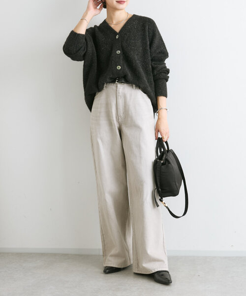 RIVE DROITE（リヴドロワ）の「【セットアップ対応】フェザーラメカーデ（カーディガン/ボレロ・レディース・ブラック/ブラウン/グレー・FREE）」の11枚目の写真