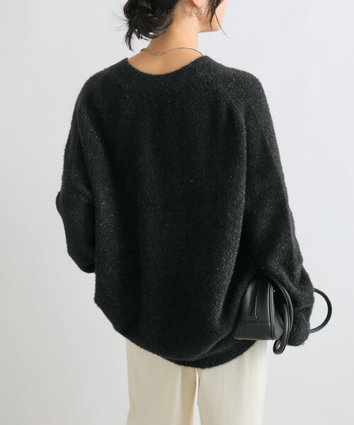 RIVE DROITE（リヴドロワ）の「【セットアップ対応】フェザーラメカーデ（カーディガン/ボレロ・レディース・ブラック/ブラウン/グレー・FREE）」の10枚目の写真