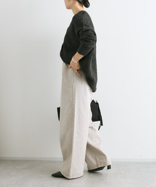 RIVE DROITE（リヴドロワ）の「【セットアップ対応】フェザーラメカーデ（カーディガン/ボレロ・レディース・ブラック/ブラウン/グレー・FREE）」の19枚目の写真