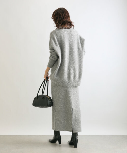 RIVE DROITE（リヴドロワ）の「【セットアップ対応】フェザーラメカーデ（カーディガン/ボレロ・レディース・ブラック/ブラウン/グレー・FREE）」の6枚目の写真