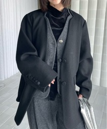 Ameri | 2PIECE NOTCH WOOL JACKET(ノーカラージャケット)