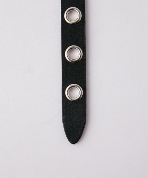 CLEL(クレイル)の「【CLEL】Soft Leather Narrow Belt / ソフトレザー ナローベルト(ベルト・メンズ・ブラック/ブラック系・FREE)」の21枚目の写真