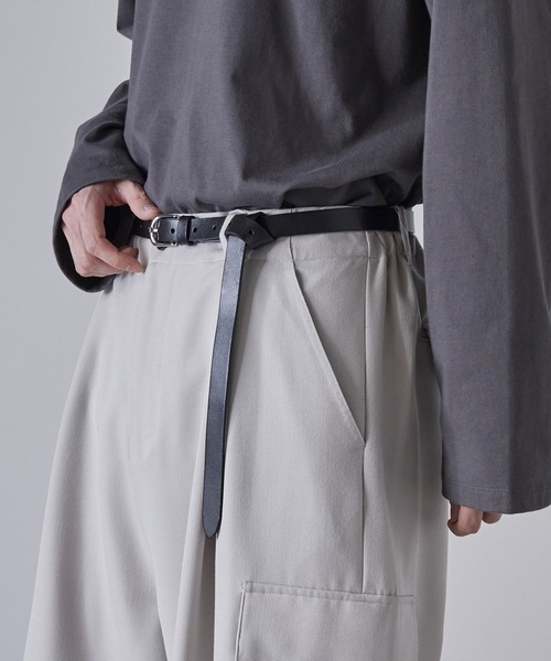 CLEL】Soft Leather Narrow Belt / ソフトレザー ナローベルト（ベルト