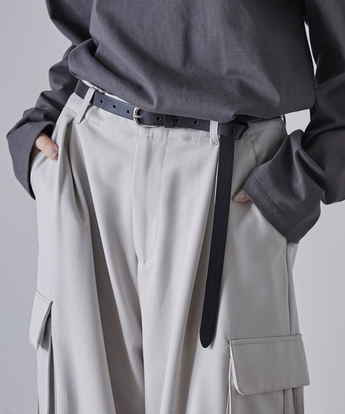 CLEL】Soft Leather Narrow Belt / ソフトレザー ナローベルト（ベルト