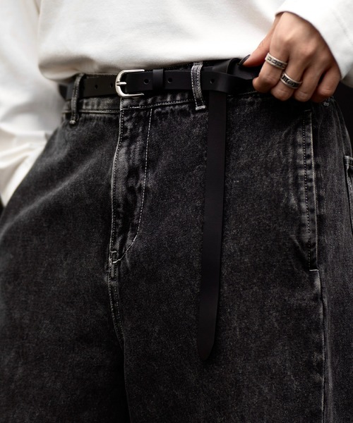 CLEL】Soft Leather Narrow Belt / ソフトレザー ナローベルト