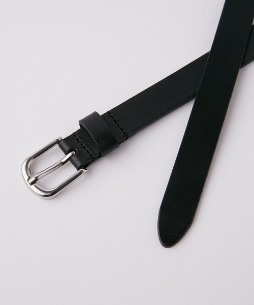 CLEL(クレイル)の「【CLEL】Soft Leather Narrow Belt / ソフトレザー ナローベルト(ベルト・メンズ・ブラック/ブラック系・FREE)」の5枚目の写真
