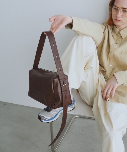 フェイクレザー2WAYスクエアバッグ【詳細動画あり】（ショルダーバッグ