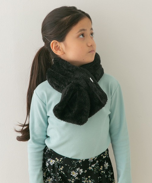 URBAN RESEARCH DOORS（アーバンリサーチドアーズ）の「ボアリバーシブルマフラー(KIDS)（マフラー・キッズ・グレー系その他/ブラック・ONE）」の2枚目の写真