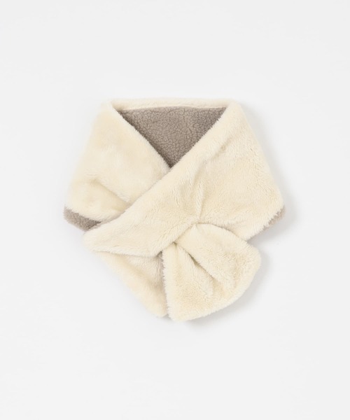 URBAN RESEARCH DOORS（アーバンリサーチドアーズ）の「ボアリバーシブルマフラー(KIDS)（マフラー・キッズ・グレー系その他/ブラック・ONE）」の8枚目の写真